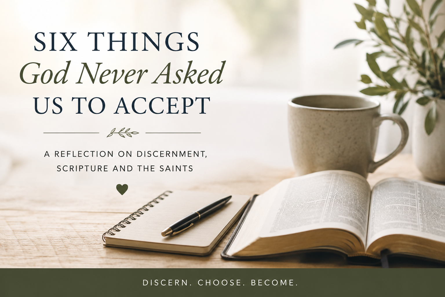 Six Things God Never Asked Us to Accept — A Reflection